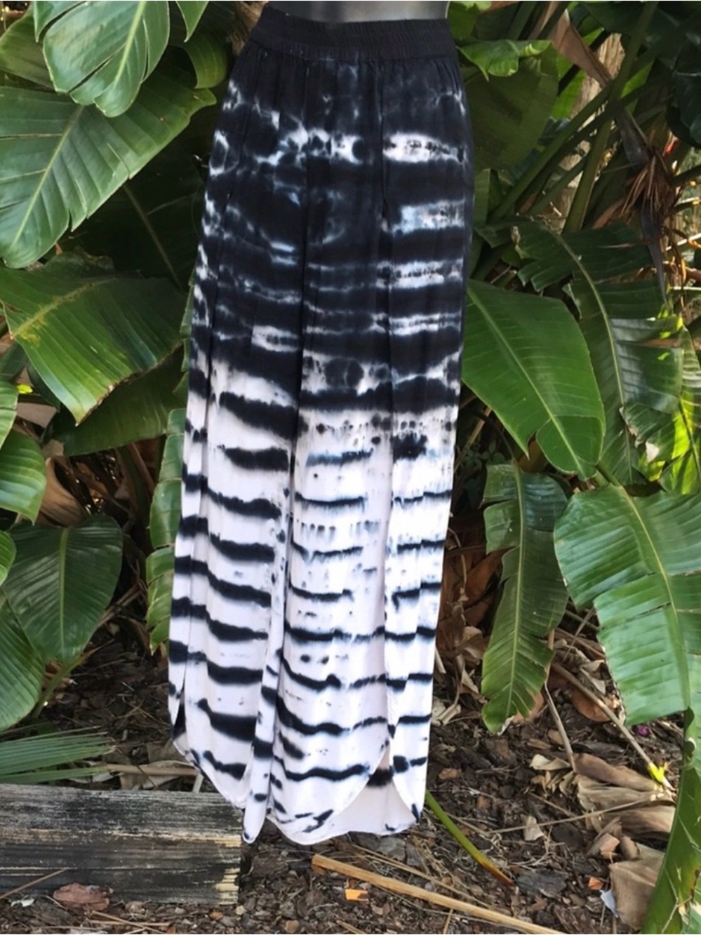 Tie dye wrap pants